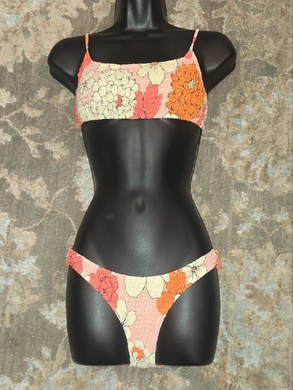 Triangl swimwear Pink & Orange Floral Bikini Set